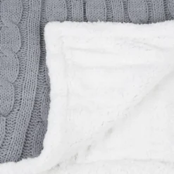 Elegant Cable Knit Chenille Throw - 24 hr