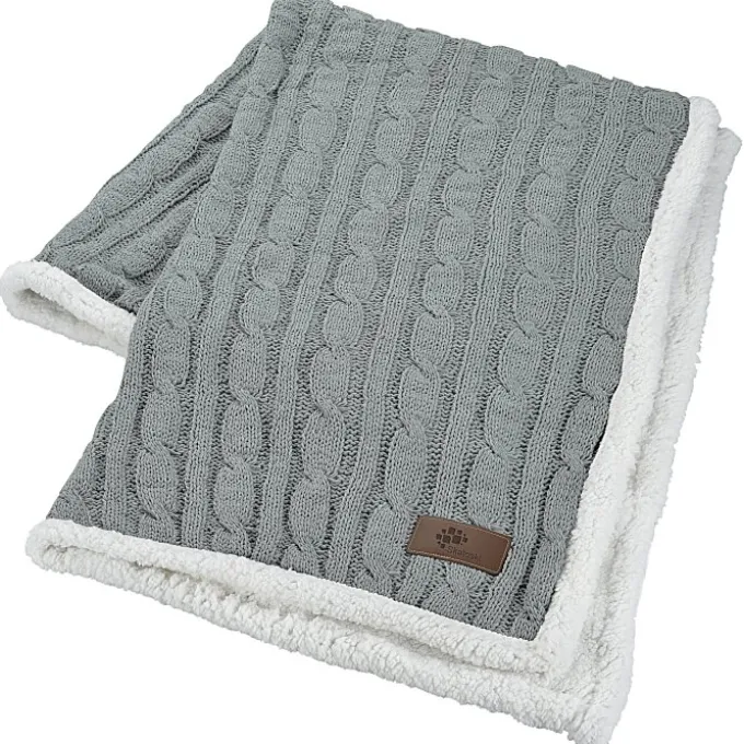 Elegant Cable Knit Chenille Throw - 24 hr