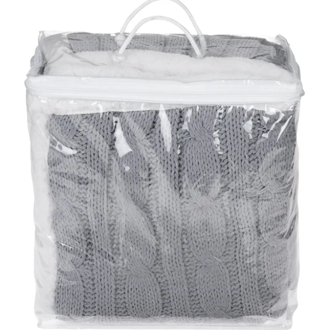 Elegant Cable Knit Chenille Throw - 24 hr