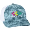 Elements Aqua Camo Trucker Snapback Cap