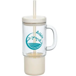 Ello Nova Glass Travel Mug with Straw - 18 oz.