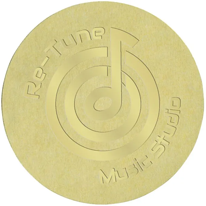 Embellished Seal by the Roll - Circle - Smooth Edge - 1 1/2 Inches