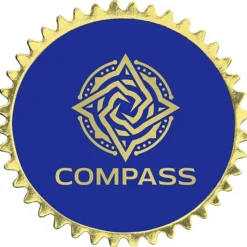 Embossed Seal by the Roll - Circle - Pinked Edge - 1 7/16 inches