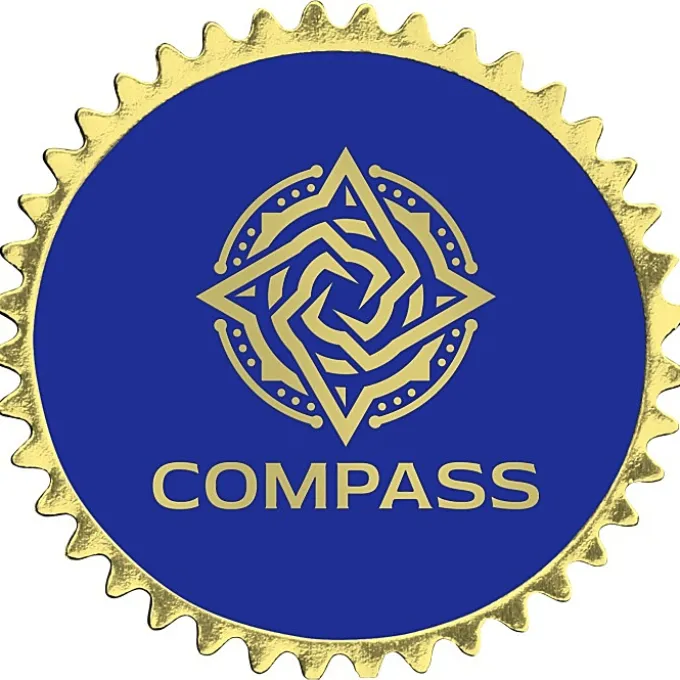 Embossed Seal by the Roll - Circle - Pinked Edge - 1 7/16 inches