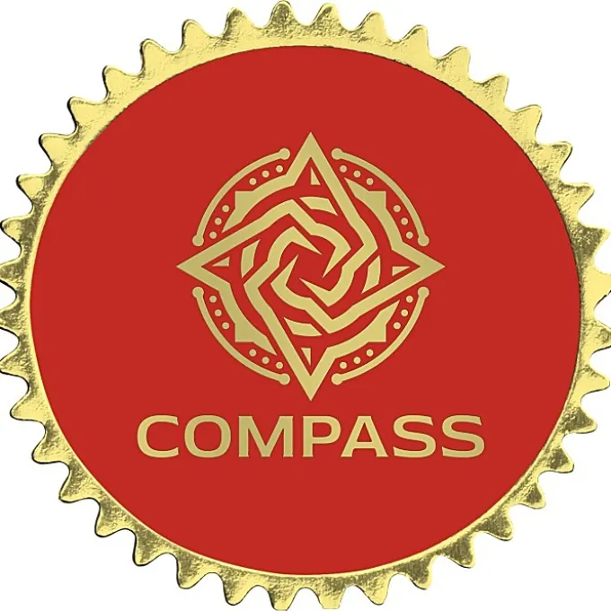 Embossed Seal by the Roll - Circle - Pinked Edge - 1 7/16 inches