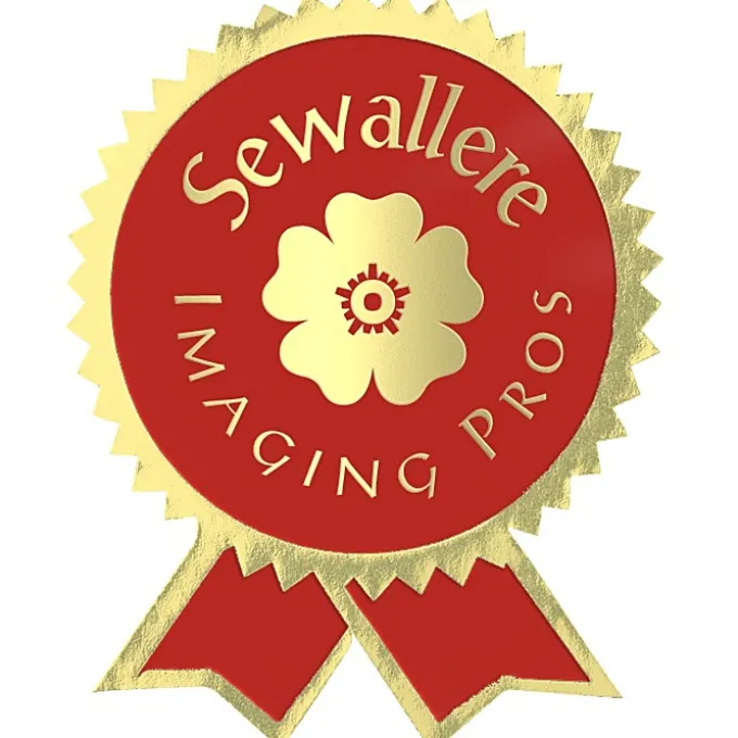 Embossed Seal by the Roll - Ribbon with Pinked Edges - 2 inches x 2 1/2 inches