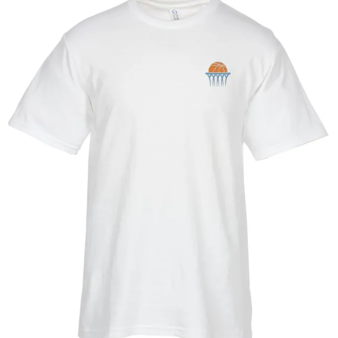 Essential Ring Spun Cotton T-Shirt - Men's - White - Embroidered