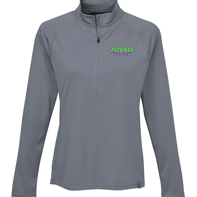 Evans Textured Double Knit 1/2-Zip Pullover - Ladies'