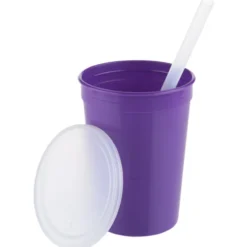 Event Stadium Cup with Lid & Straw - 12 oz