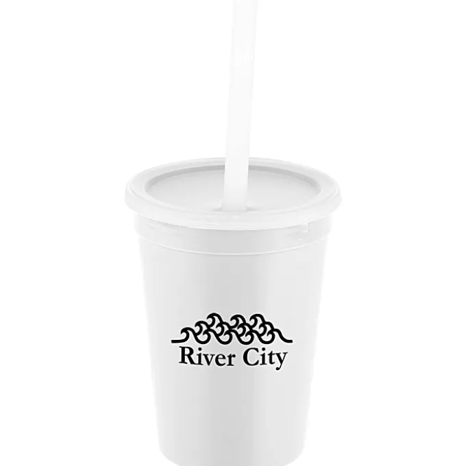 Event Stadium Cup with Lid & Straw - 12 oz