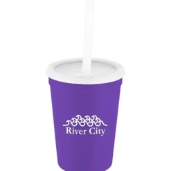 Event Stadium Cup with Lid & Straw - 12 oz