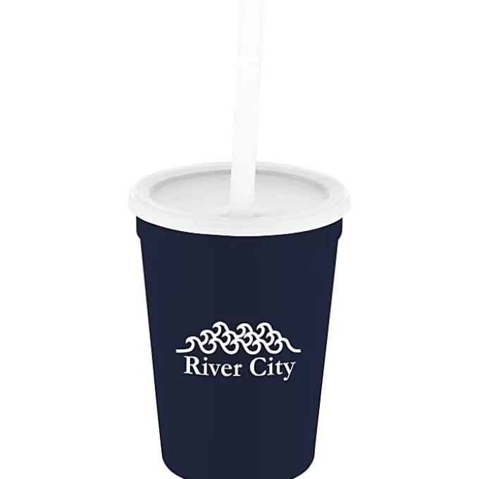 Event Stadium Cup with Lid & Straw - 12 oz