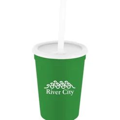 Event Stadium Cup with Lid & Straw - 12 oz