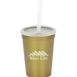 Event Stadium Cup with Lid & Straw - 12 oz