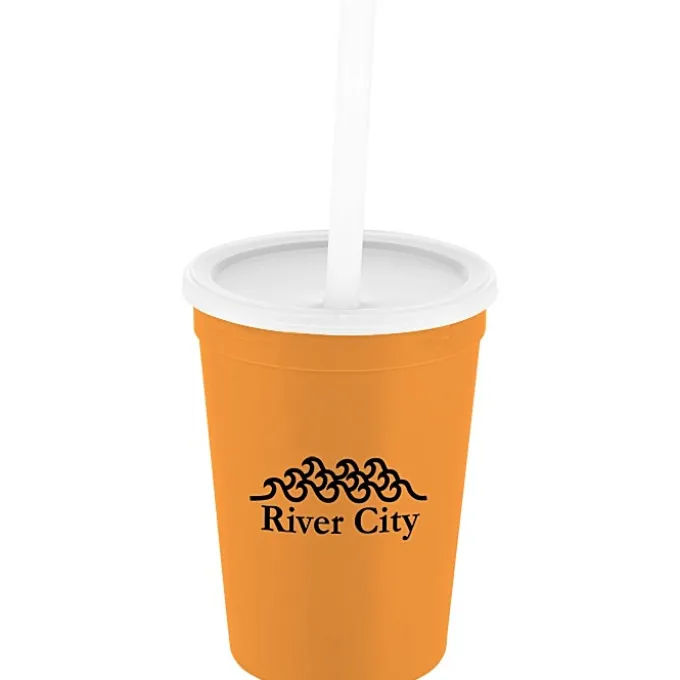 Event Stadium Cup with Lid & Straw - 12 oz