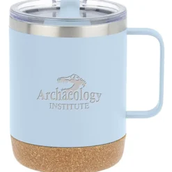 Explorer Vacuum Camp Mug with Cork Bottom - 12 oz - Laser Engraved