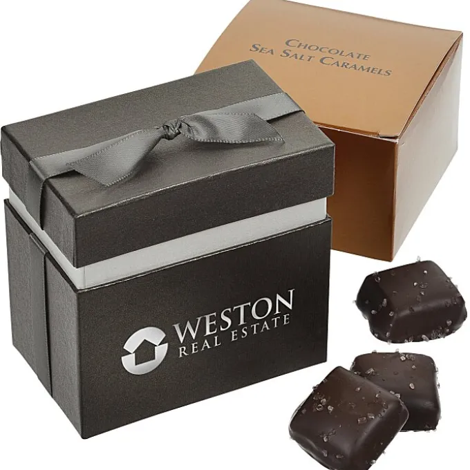 Fancy Favor Gift Box - Chocolate Sea Salt Caramels