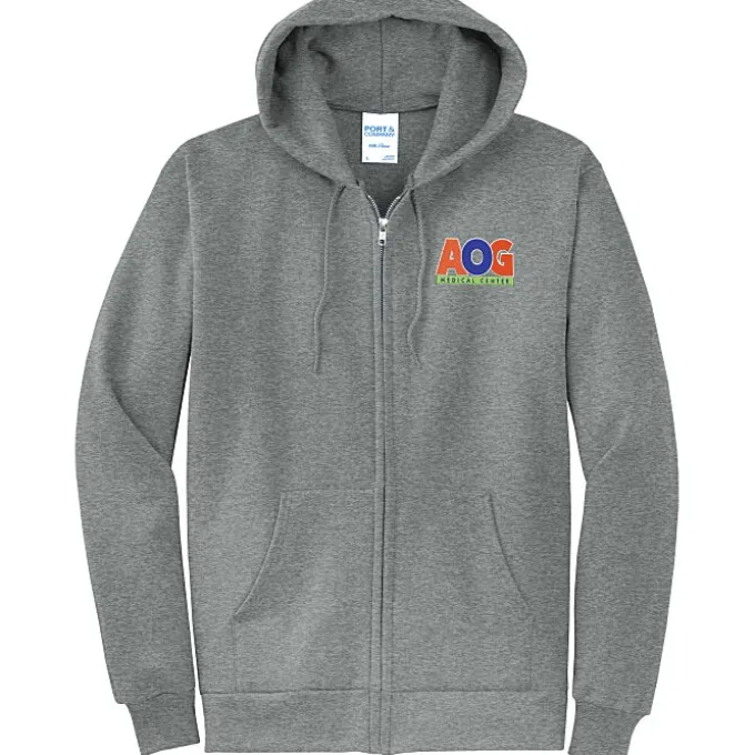 Fashion Full-Zip Hooded Sweatshirt - Men's - Embroidered