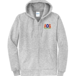 Fashion Full-Zip Hooded Sweatshirt - Men's - Embroidered