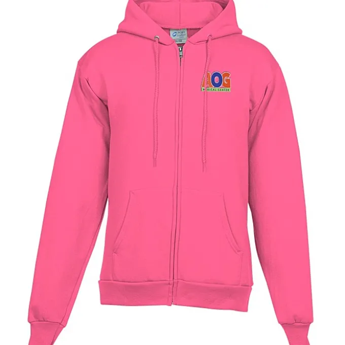 Fashion Full-Zip Hooded Sweatshirt - Men's - Embroidered