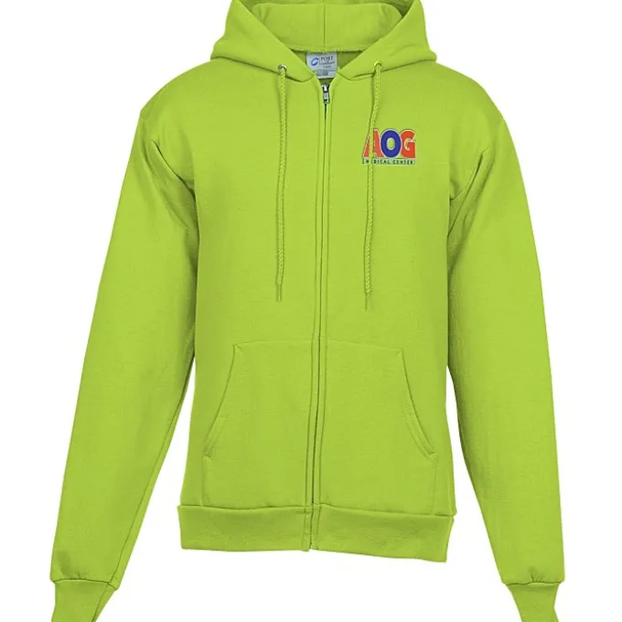 Fashion Full-Zip Hooded Sweatshirt - Men's - Embroidered