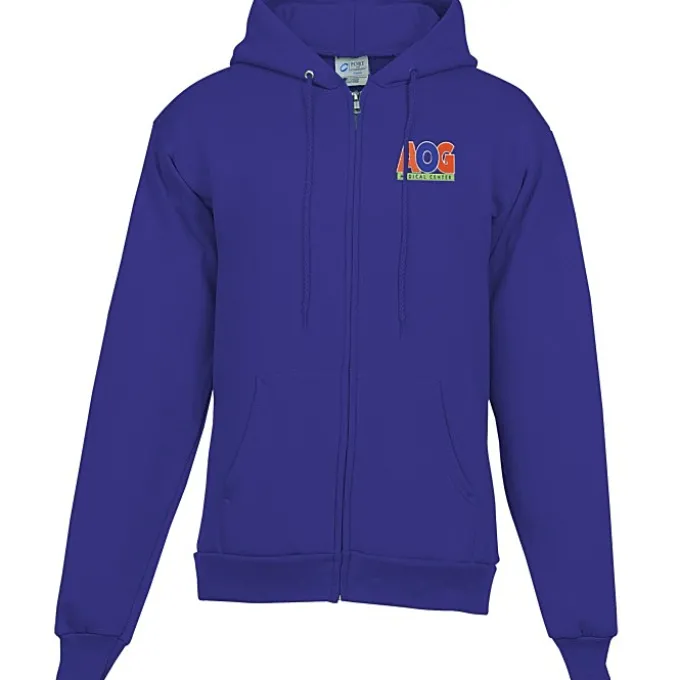 Fashion Full-Zip Hooded Sweatshirt - Men's - Embroidered