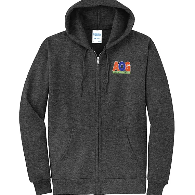 Fashion Full-Zip Hooded Sweatshirt - Men's - Embroidered