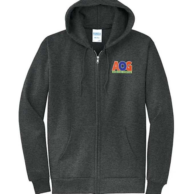 Fashion Full-Zip Hooded Sweatshirt - Men's - Embroidered
