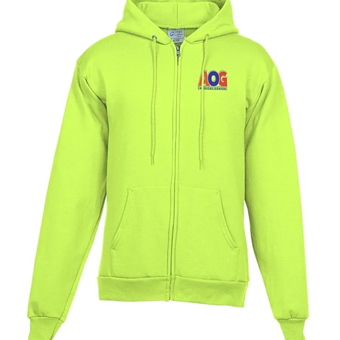 Fashion Full-Zip Hooded Sweatshirt - Men's - Embroidered