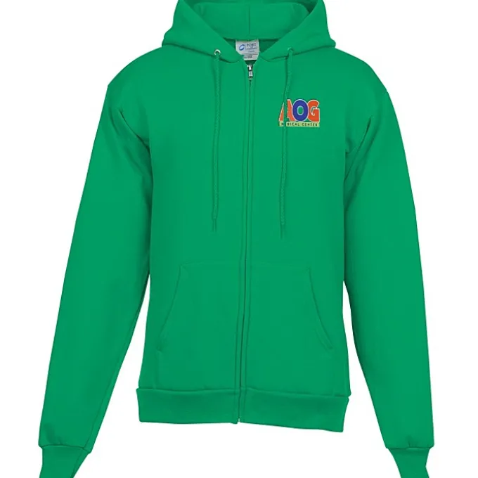 Fashion Full-Zip Hooded Sweatshirt - Men's - Embroidered