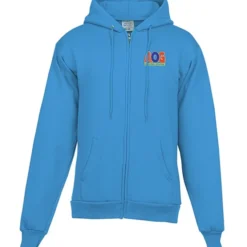 Fashion Full-Zip Hooded Sweatshirt - Men's - Embroidered
