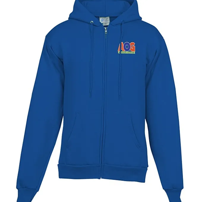 Fashion Full-Zip Hooded Sweatshirt - Men's - Embroidered