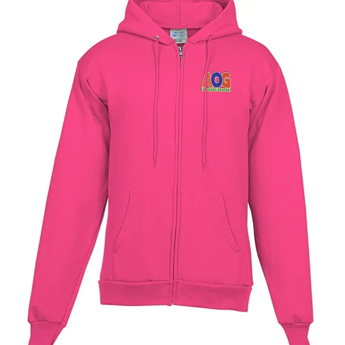 Fashion Full-Zip Hooded Sweatshirt - Men's - Embroidered