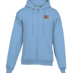 Fashion Full-Zip Hooded Sweatshirt - Men's - Embroidered