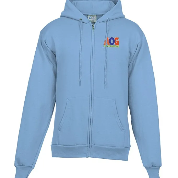 Fashion Full-Zip Hooded Sweatshirt - Men's - Embroidered