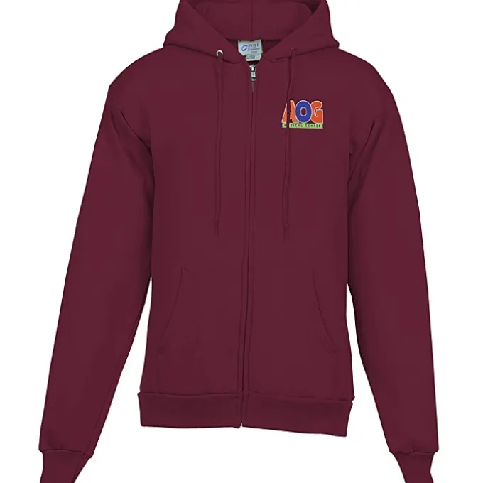 Fashion Full-Zip Hooded Sweatshirt - Men's - Embroidered