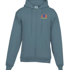 Fashion Full-Zip Hooded Sweatshirt - Men's - Embroidered