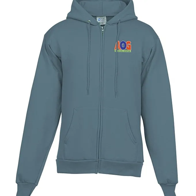 Fashion Full-Zip Hooded Sweatshirt - Men's - Embroidered