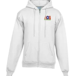 Fashion Full-Zip Hooded Sweatshirt - Men's - Embroidered
