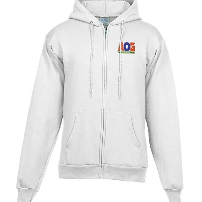 Fashion Full-Zip Hooded Sweatshirt - Men's - Embroidered