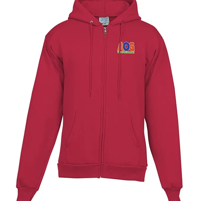 Fashion Full-Zip Hooded Sweatshirt - Men's - Embroidered