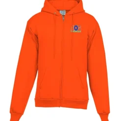 Fashion Full-Zip Hooded Sweatshirt - Men's - Embroidered