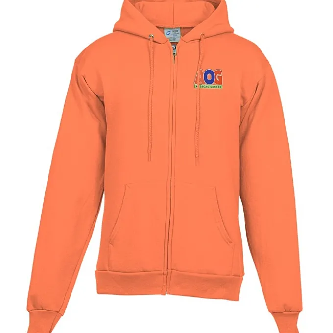 Fashion Full-Zip Hooded Sweatshirt - Men's - Embroidered