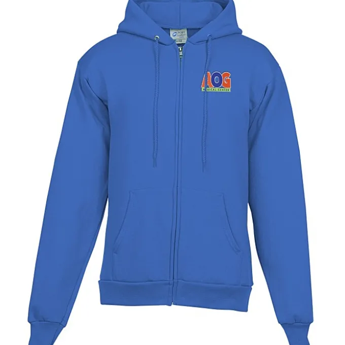 Fashion Full-Zip Hooded Sweatshirt - Men's - Embroidered