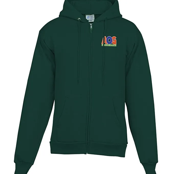 Fashion Full-Zip Hooded Sweatshirt - Men's - Embroidered