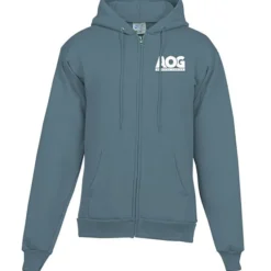 Fashion Full-Zip Hooded Sweatshirt - Men's - Screen