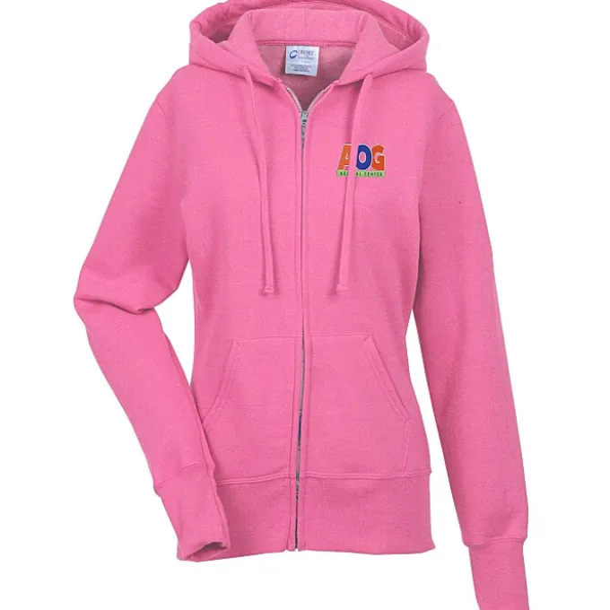 Fashion Full-Zip Hooded Sweatshirt - Ladies' - Embroidered