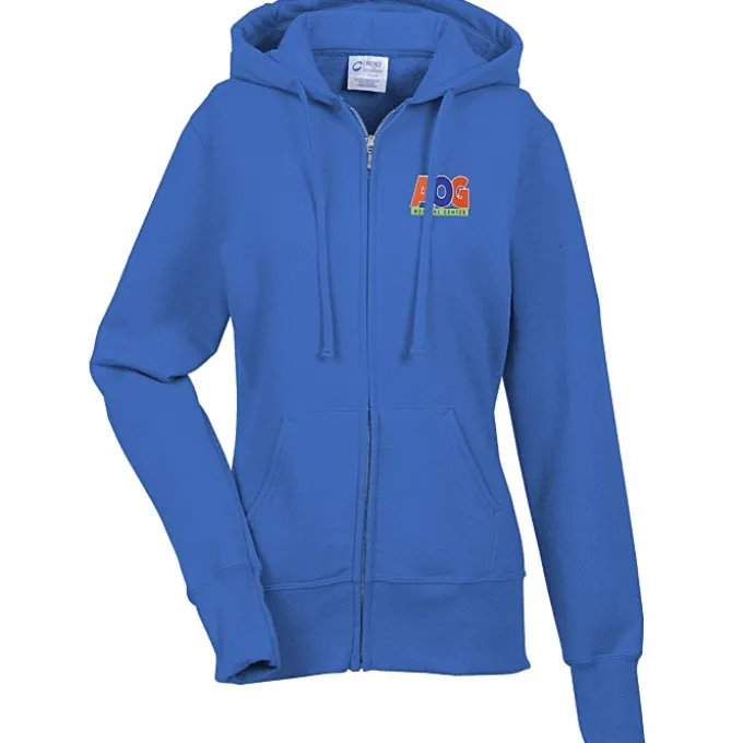Fashion Full-Zip Hooded Sweatshirt - Ladies' - Embroidered