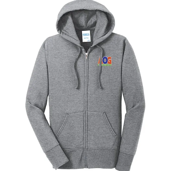 Fashion Full-Zip Hooded Sweatshirt - Ladies' - Embroidered