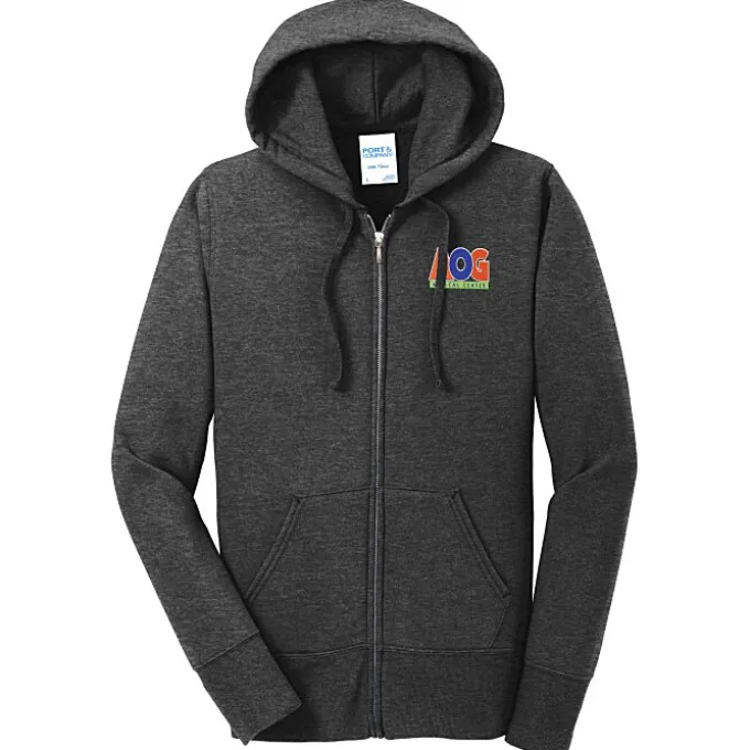 Fashion Full-Zip Hooded Sweatshirt - Ladies' - Embroidered